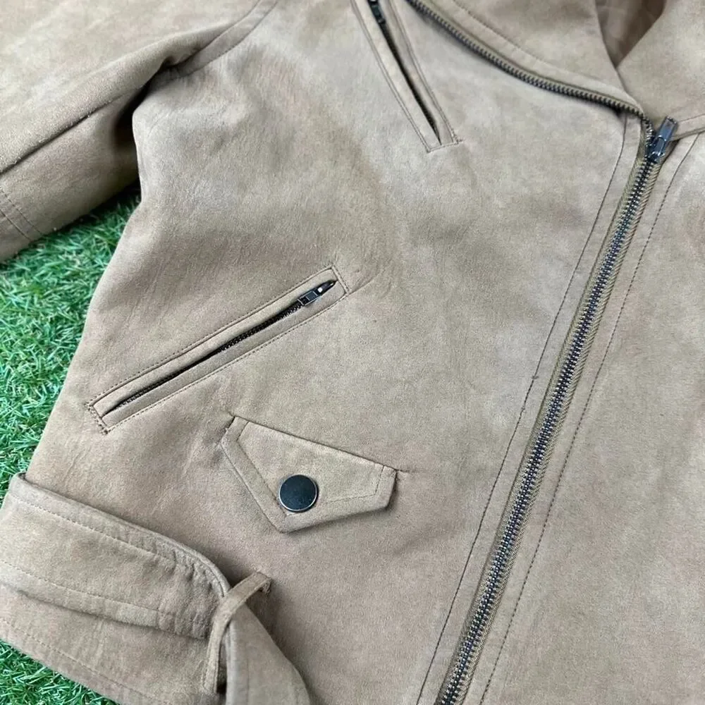 Boohoo Women's Tan and Brown Jacket